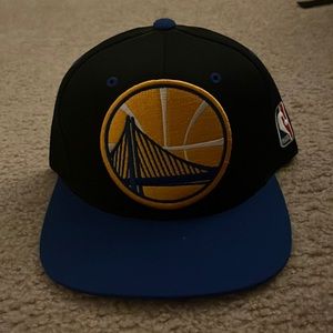 Used Mitchell & Ness NBA Golden State Warriors Adjustable Flat Brim Hat
